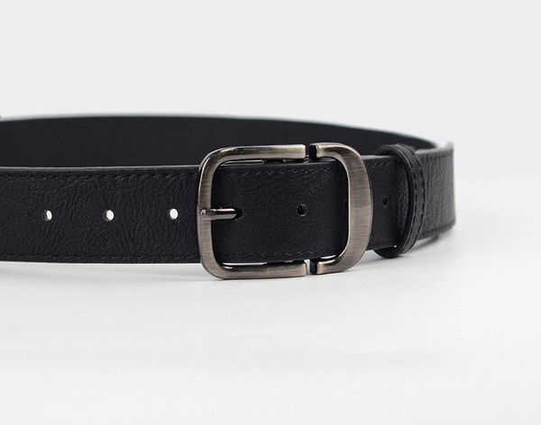 Fekete női öv ezüst csattal