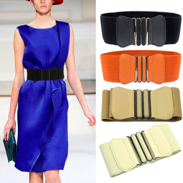 Cureaua de dama din imitatie de piele cu inchidere metalica