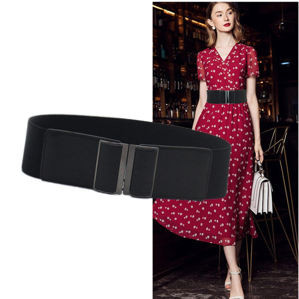 Széles modell női rugalmas öv csattal