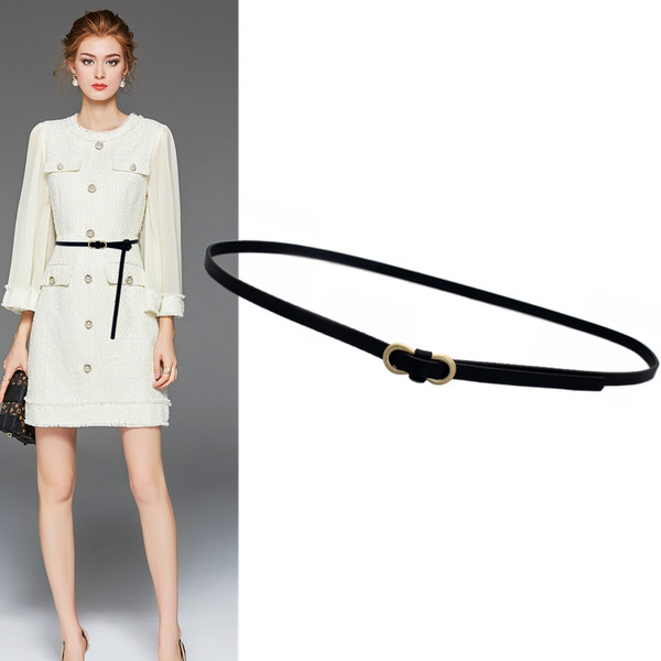 Női vékony fekete öv