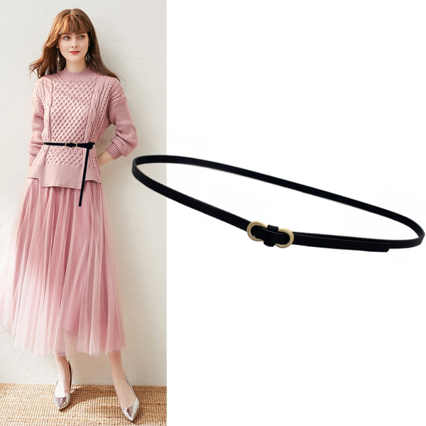 Női vékony fekete öv