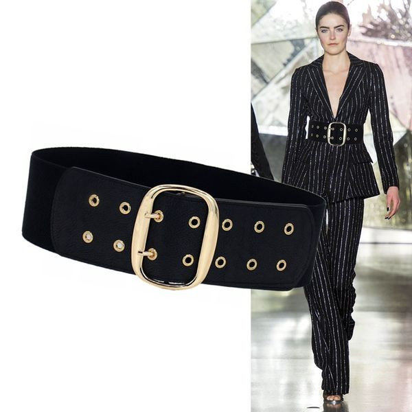 Ženski model širokog remena - crne boje