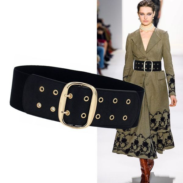 Ženski model širokog remena - crne boje