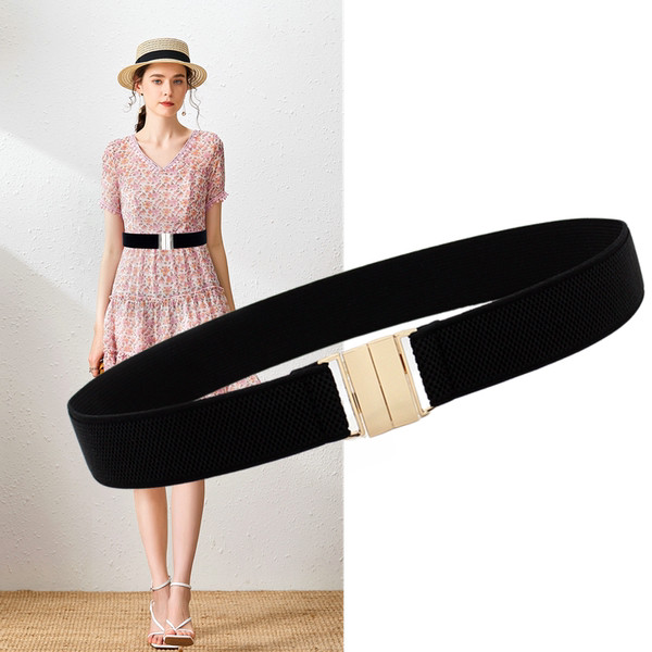 Fém csattal ellátott női rugalmas öv