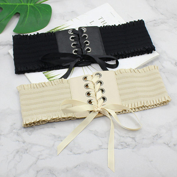 Női öv megkötős fehér és fekete színben