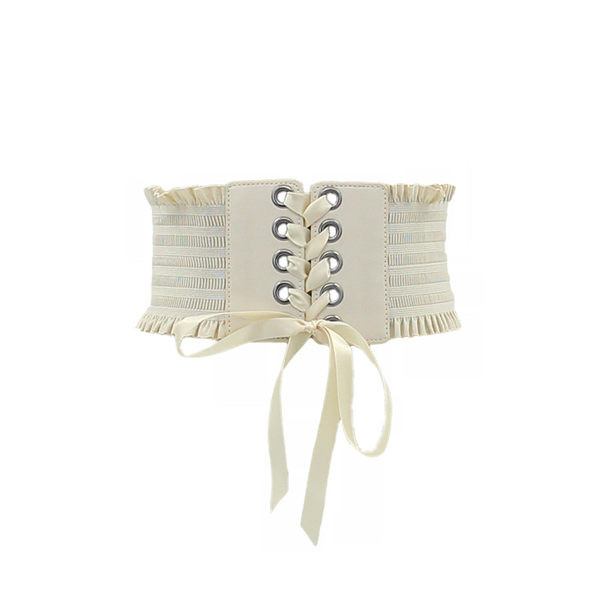 Női öv megkötős fehér és fekete színben