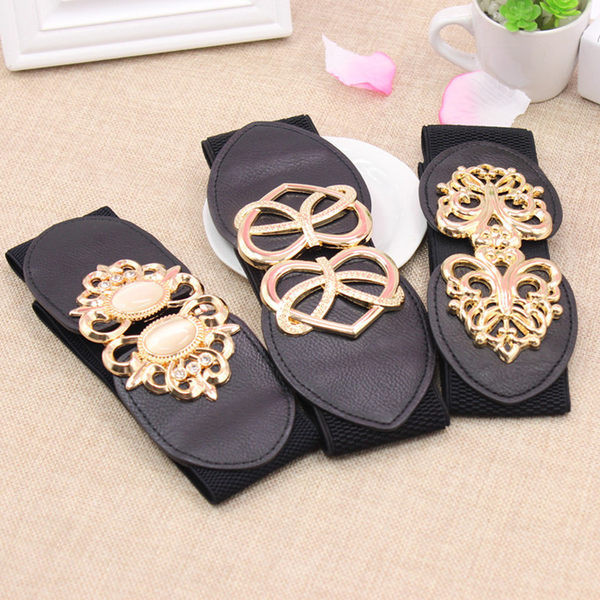 Női széles öv fém díszítéssel