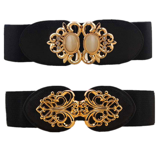 Női széles öv fém díszítéssel