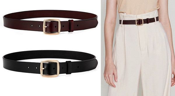 Alkalmi bőr öv fém csattal nőknek