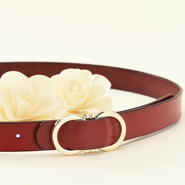 Curea de dama din piele in doua culori