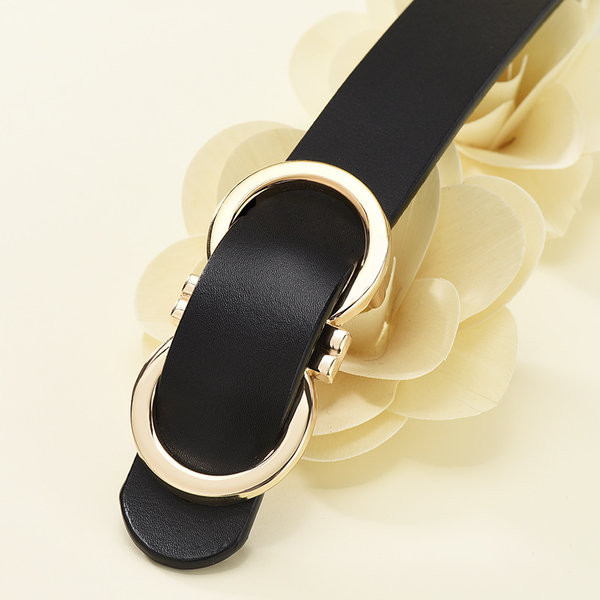 Curea de dama din piele in doua culori