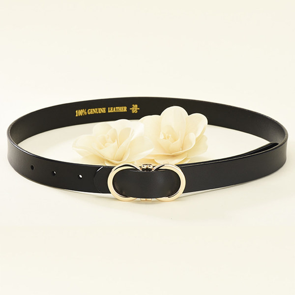 Curea de dama din piele in doua culori