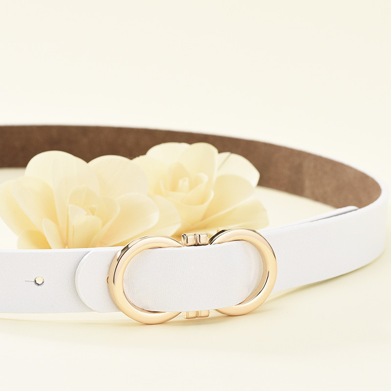 Curea de dama din piele in doua culori