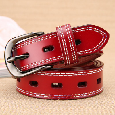 Női bőr öv széles modell csattal