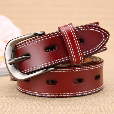 Női bőr öv széles modell csattal