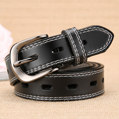 Női bőr öv széles modell csattal