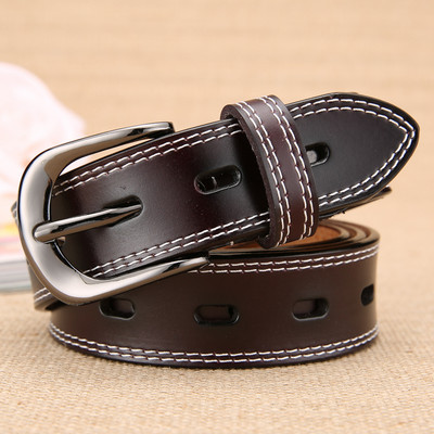 Női bőr öv széles modell csattal