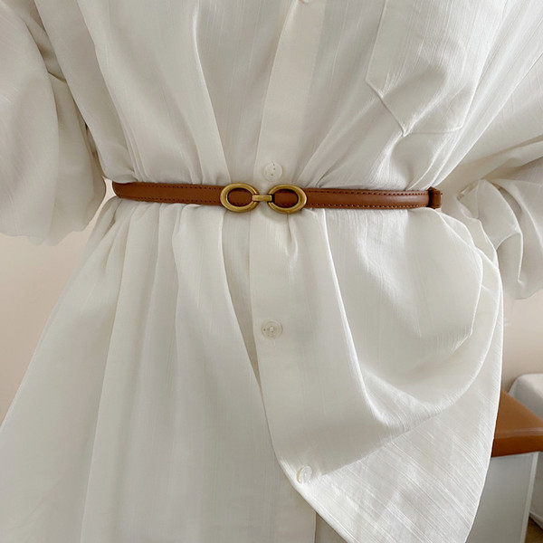 Cureaua subtire de dama cu catarama metalica