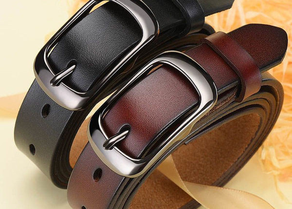 Női bőr öv fekete és barna színben