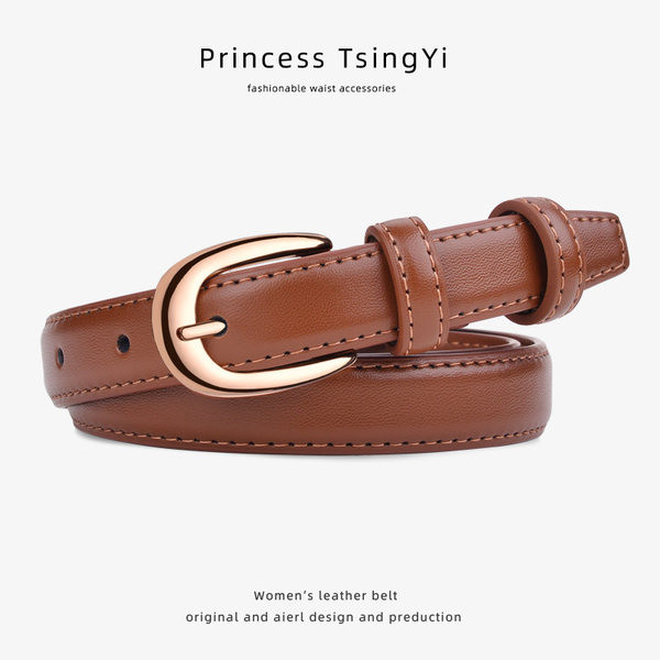 Női eco-bőr öv csattal