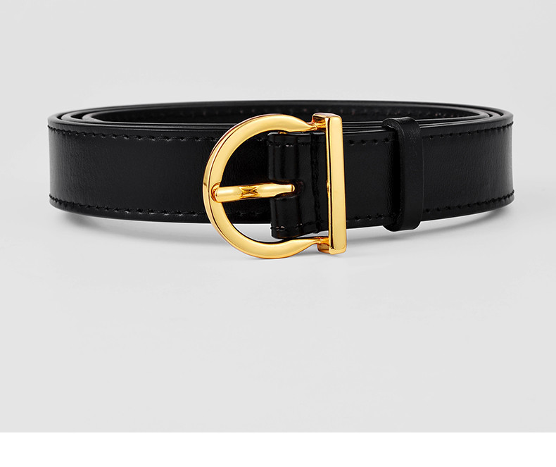 Női bőr öv sima modell csattal