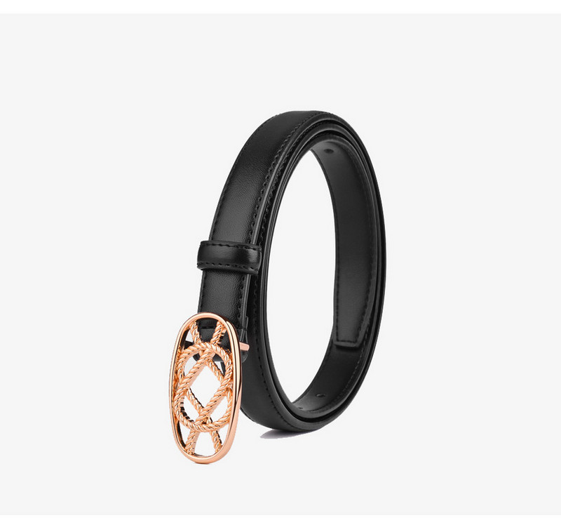 Női bőr öv arany csattal