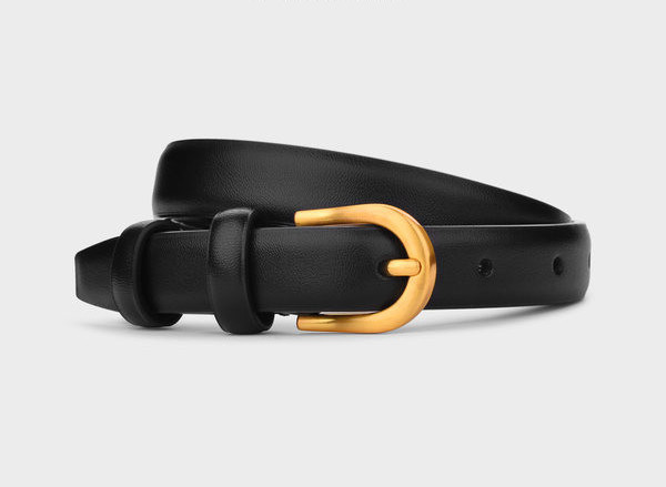 Дамски тънък колан  с метална декорация 