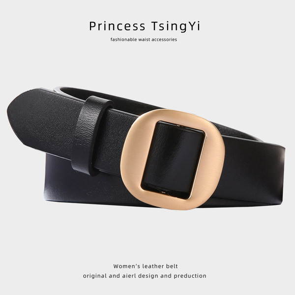 Modern női öv arany csattal