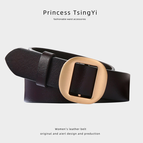 Modern női öv arany csattal