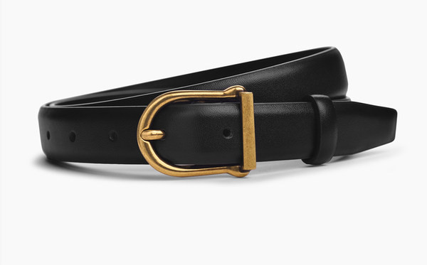 Női alkalmi műbőr öv csattal