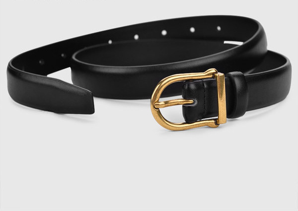 Női alkalmi műbőr öv csattal