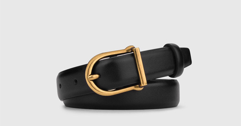 Női alkalmi műbőr öv csattal