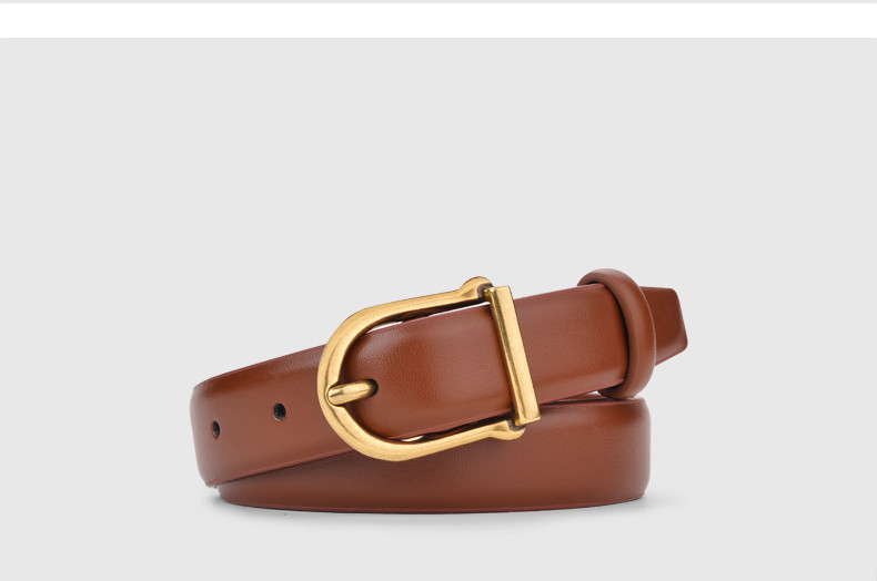 Női alkalmi műbőr öv csattal