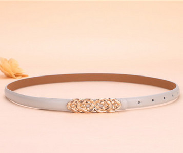 Női stílusos eco-bőr öv, karcsú modell csattal