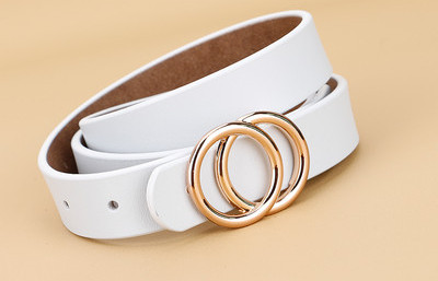 Moderan ženski kožni remen sa okruglim kopčama