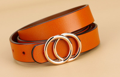 Moderan ženski kožni remen sa okruglim kopčama