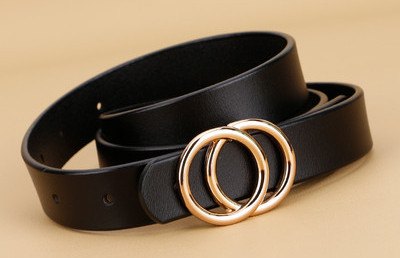 Moderan ženski kožni remen sa okruglim kopčama