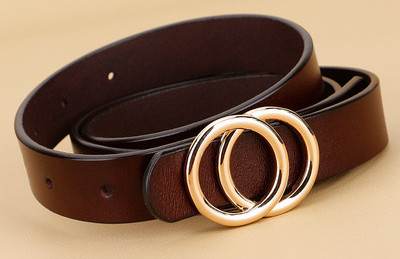 Moderan ženski kožni remen sa okruglim kopčama