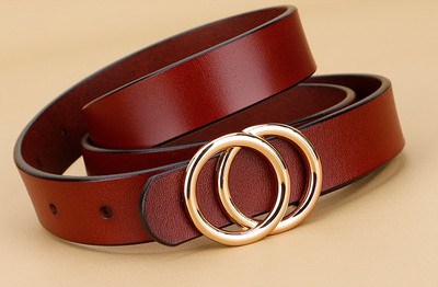 Moderan ženski kožni remen sa okruglim kopčama