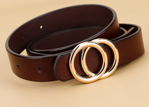Moderan ženski kožni remen sa okruglim kopčama