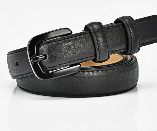 Curea de zi cu zi din piele de dama cu catarama metalica