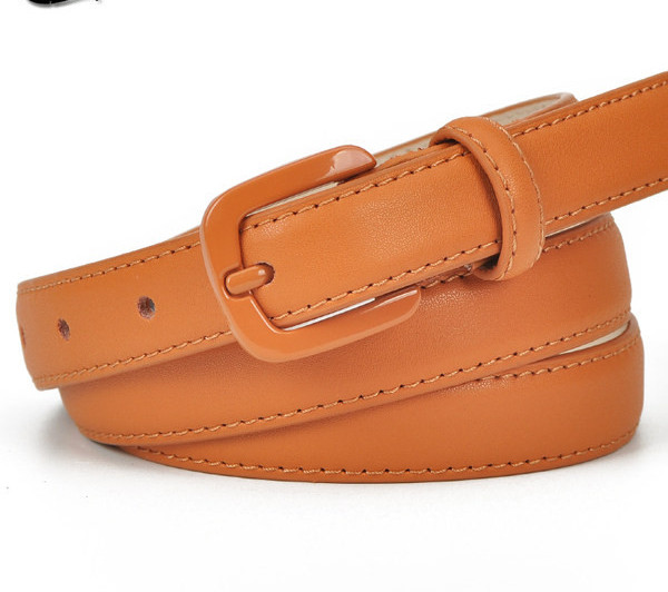 Curea de zi cu zi din piele de dama cu catarama metalica