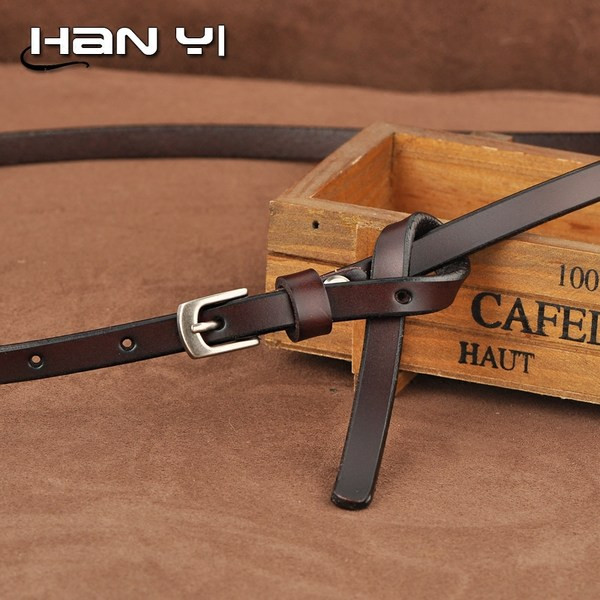 Új modell női bőr öv - fém csattal