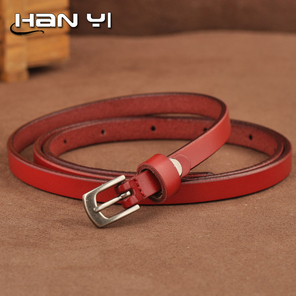 Új modell női bőr öv - fém csattal