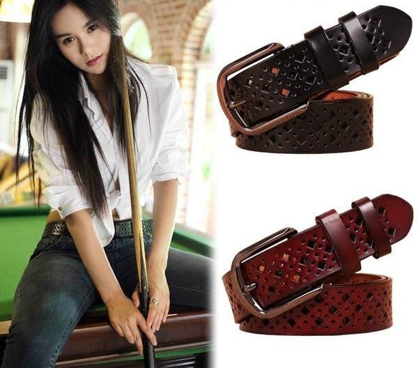 Női mindennapi bőr öv többféle színben