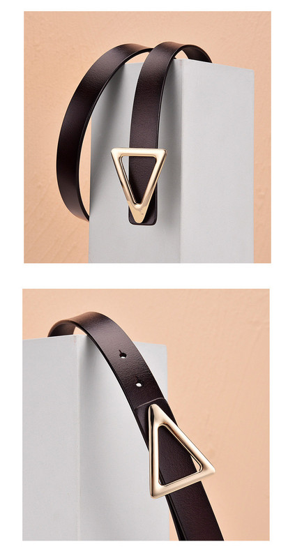 Дамски кожен колан -с метално закопчаване