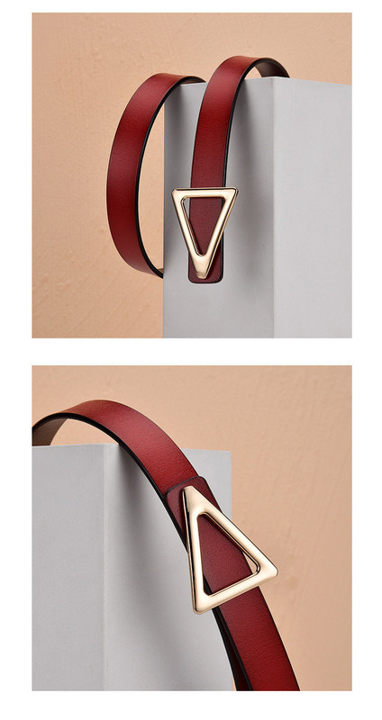 Дамски кожен колан -с метално закопчаване