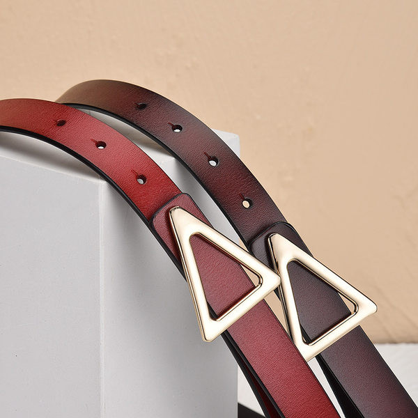 Дамски кожен колан -с метално закопчаване