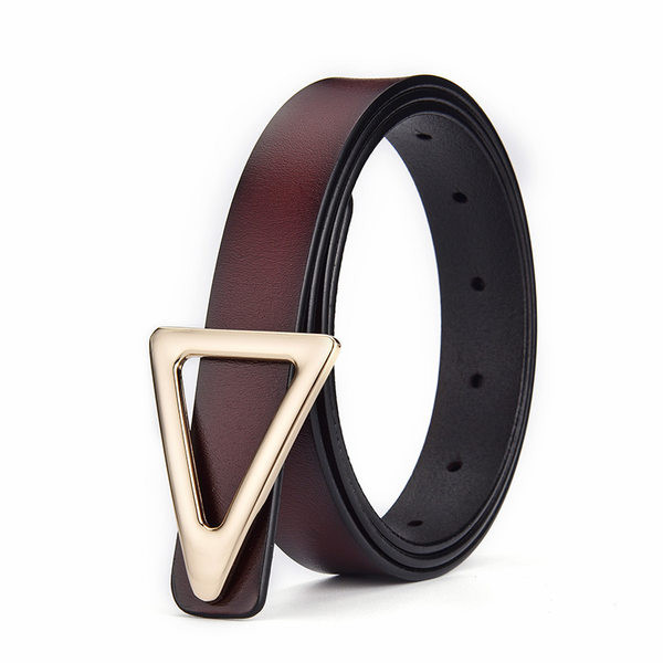 Дамски кожен колан -с метално закопчаване