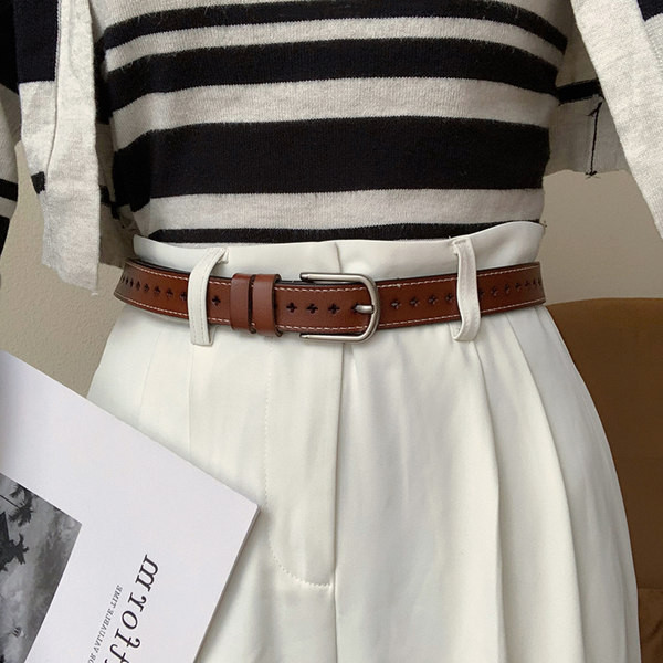 Cureaua din piele negru si maro